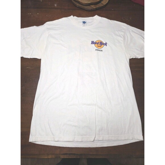Hard Rock Cafe Other - Vintage Hard Rock Cafe Aspen Ski T Shirt XL White Made in USA Sewn in Jamaica